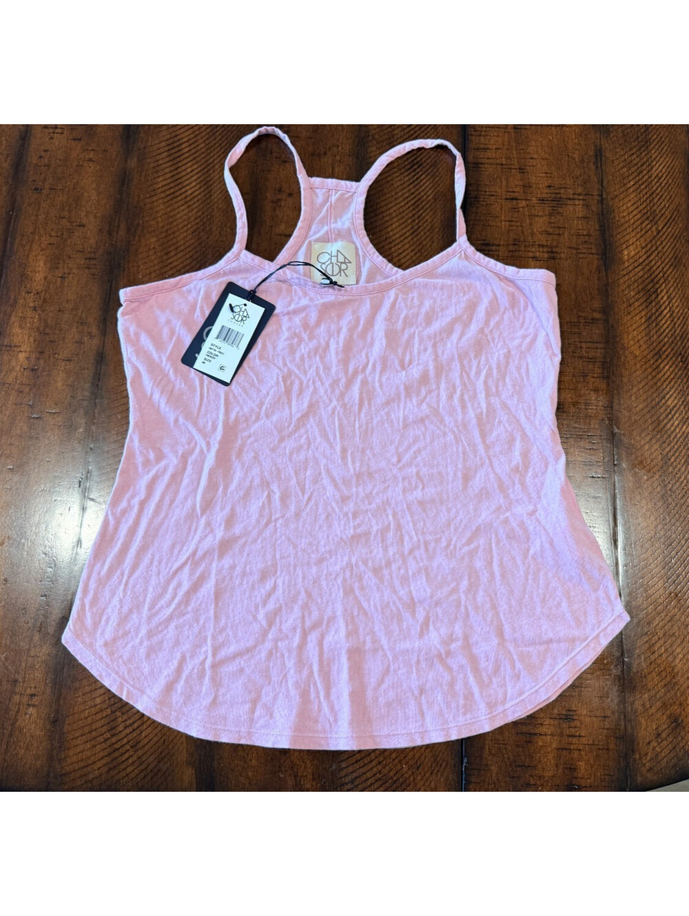 Chaser Frenchy Pink Racerback Cami Tank Top 100% Cotton NWT Womens Size M